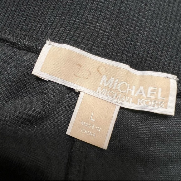 MICHAEL KORS Y2K Black Velvet Velour Lounge Pants Wide Leg L pockets pull on - Picture 7 of 10